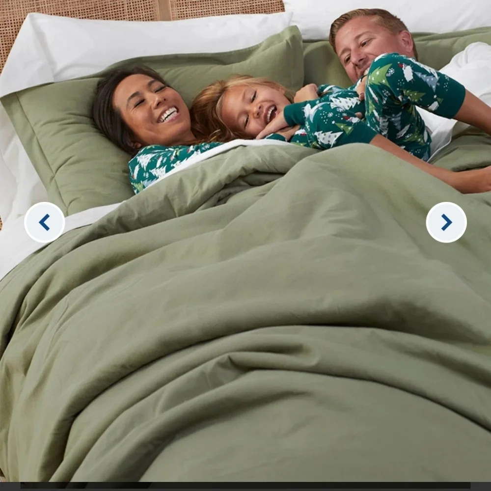 NWT Company Store Ultra-Cozy Cotton Velvet Flannel Duvet Cover Willow Green